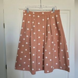 Eva mendes for New York & Company Blush Pink Polka Dot A-Line Skirt